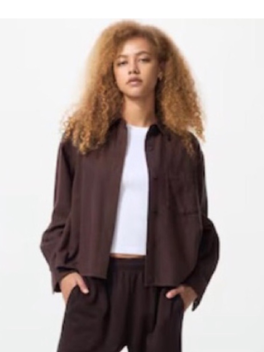 💫UNIQLO Dark Brown Flannel Button Down Shirt